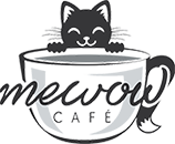 mewow cafe logo design